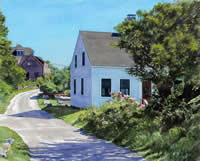 Monhegan Houses by Mary Chandler
